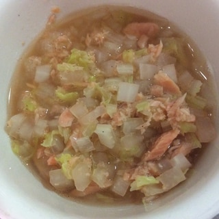 鮭フレーク野菜スープ